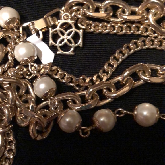 ANN TAYLOR 3-Layer Pearls & Gold Necklace Substantial & Classic Design NEW - Picture 10 of 13